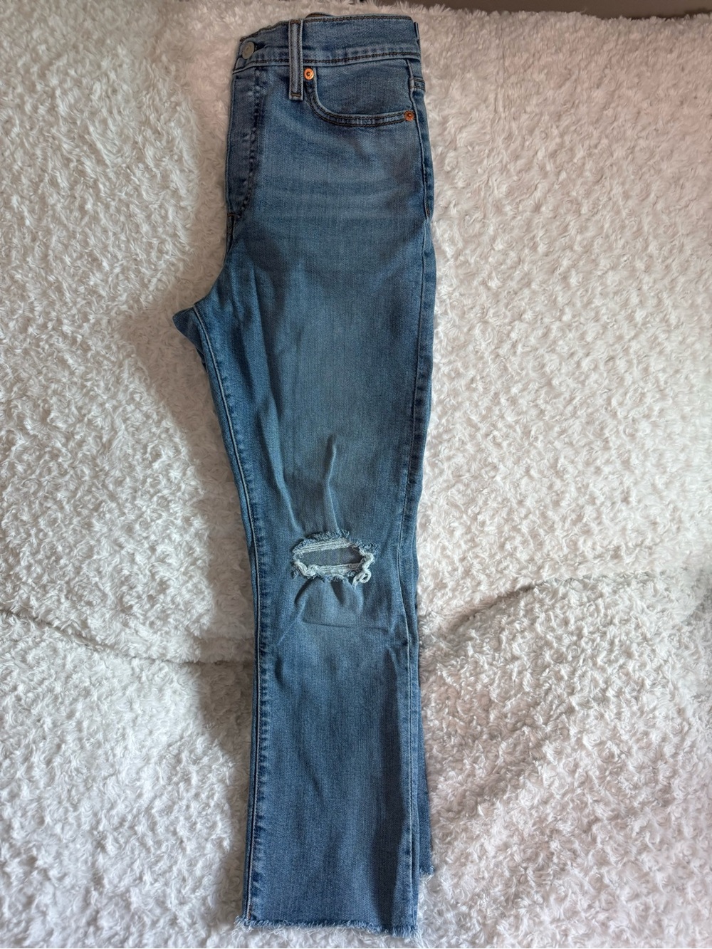 Levi’s Blue Distressed Wedgie Jeans